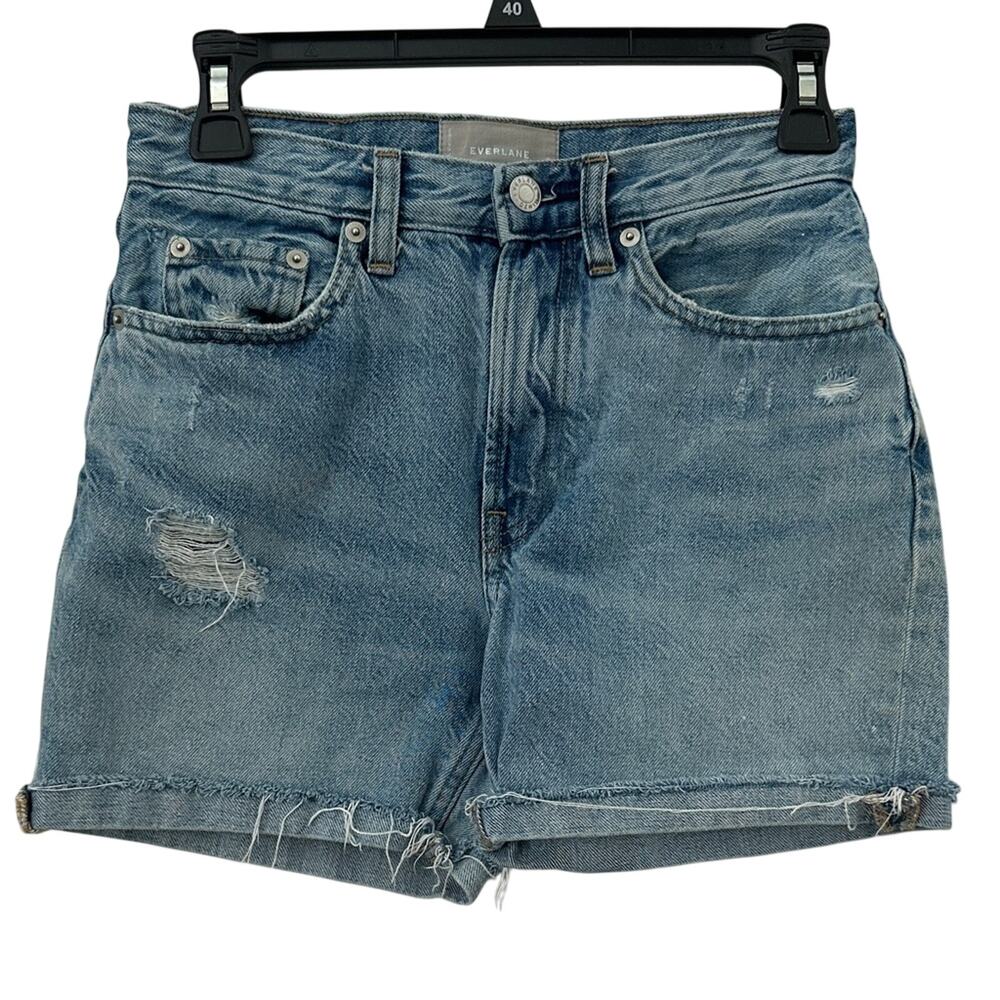 Everlane The Denim Short Womens 23 High Rise Organic Cotton Jean Shorts - Picture 4 of 8
